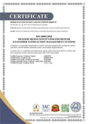 ISO 10002-2018 MÜŞTERİ MEMNUNİYET YÖNETİM SİSTEMİ